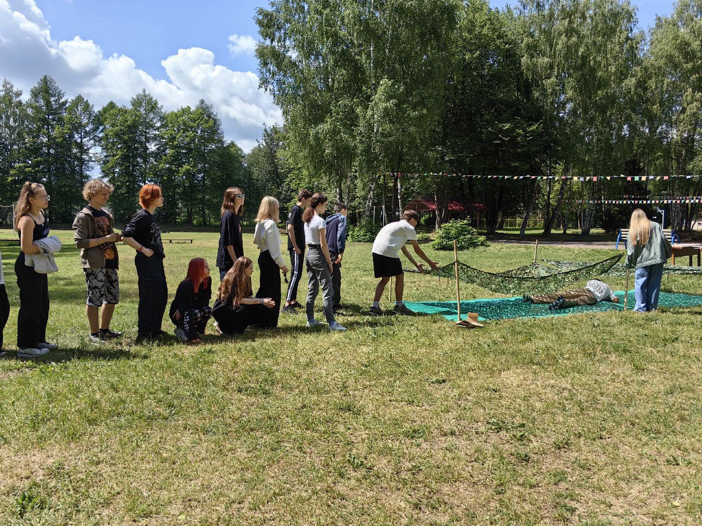 Сетка, игра, лагерь, спорт