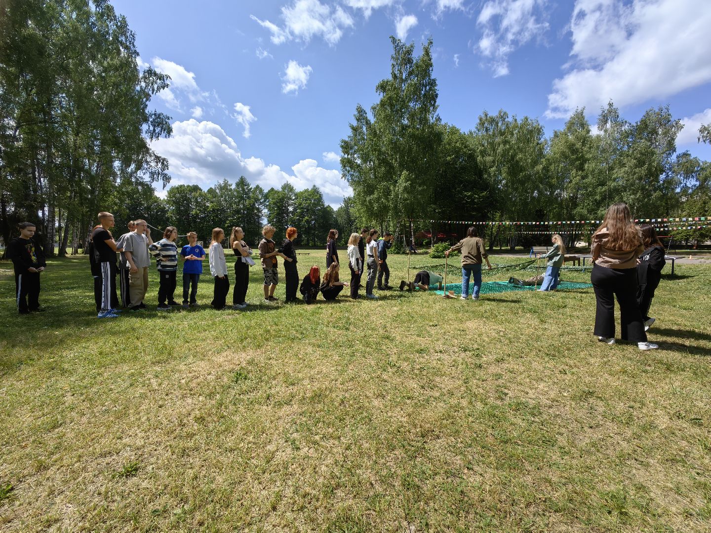 Сетка, игра, лагерь, спорт