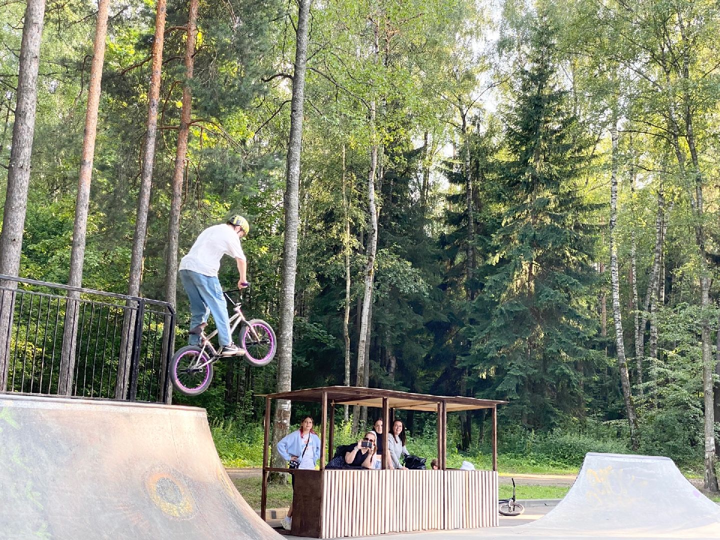 Домодедово, парк Елочки, самокат, велосипед, соревнования