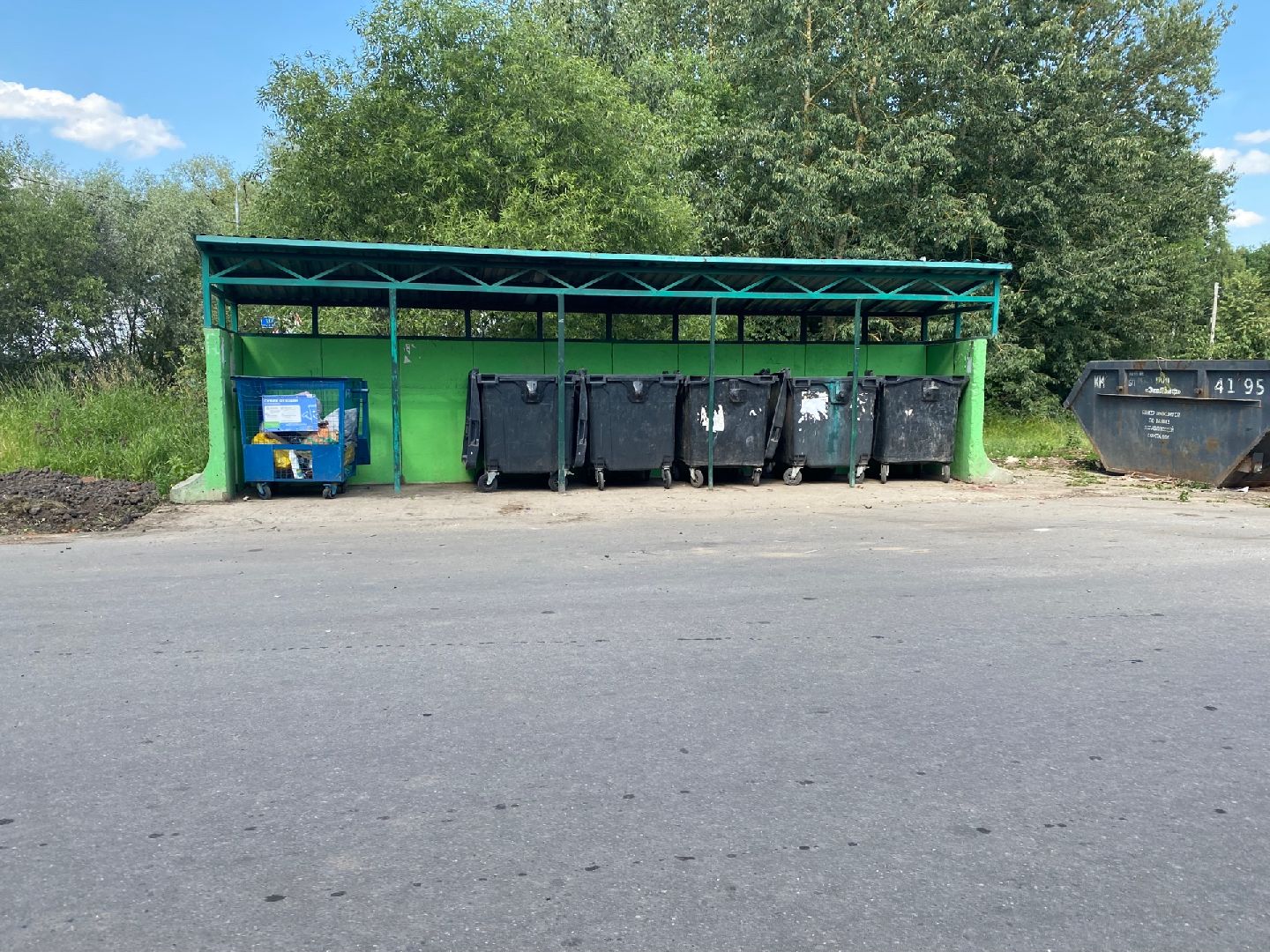 Домодедово, село Ильинское, контейнерная площадка, вывоз мусора
