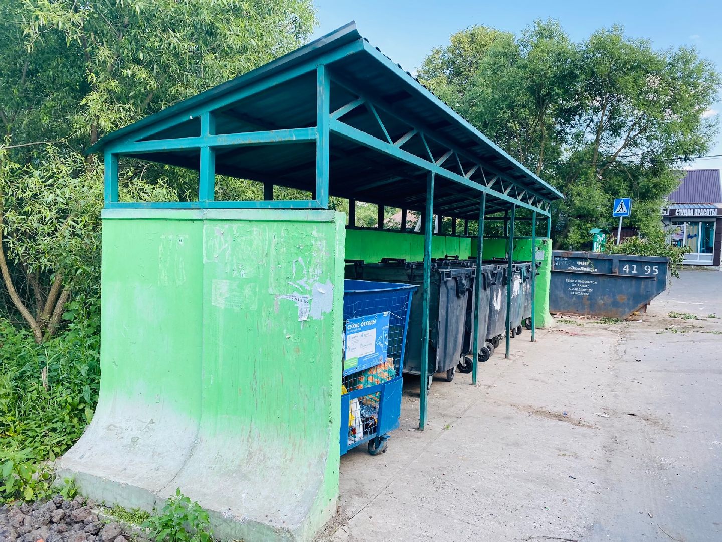 Домодедово, село Ильинское, контейнерная площадка, вывоз мусора