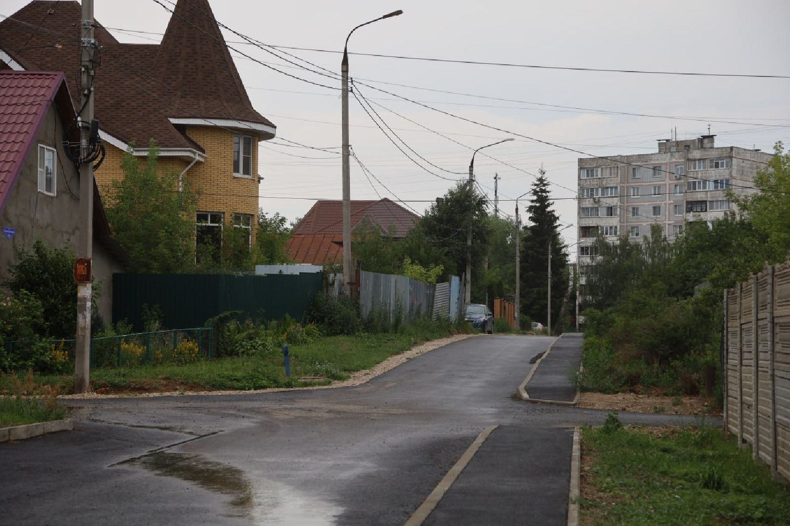 строительство дорог, серпухов, 2-й поселковый переулок, новый асфальт, дороги,