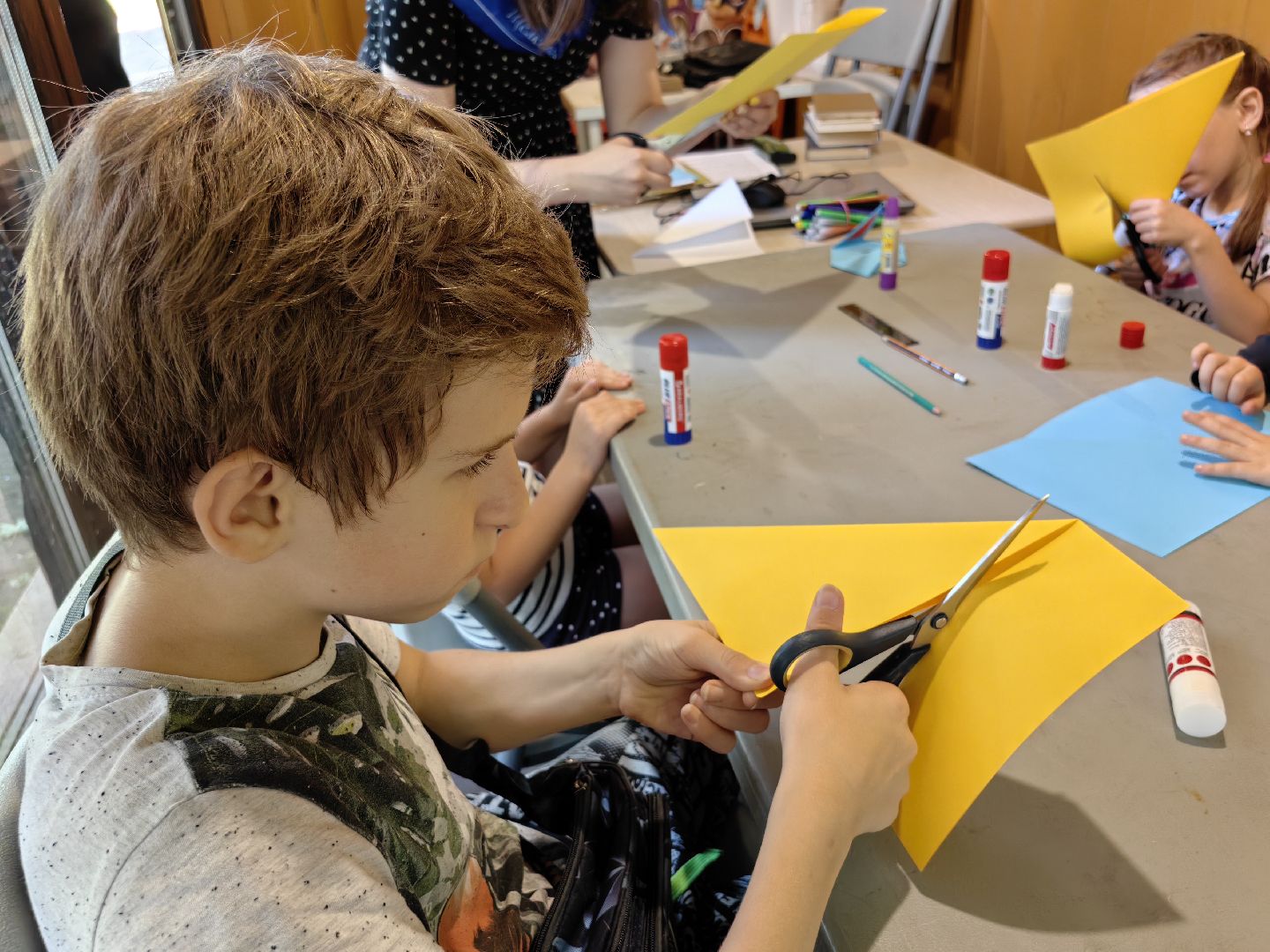 Мастер-класс, оригами, картон, собачка, пёс, парк, дети