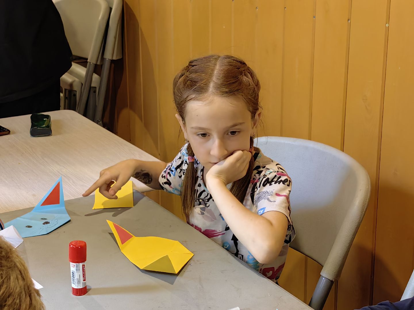 Мастер-класс, оригами, картон, собачка, пёс, парк, дети