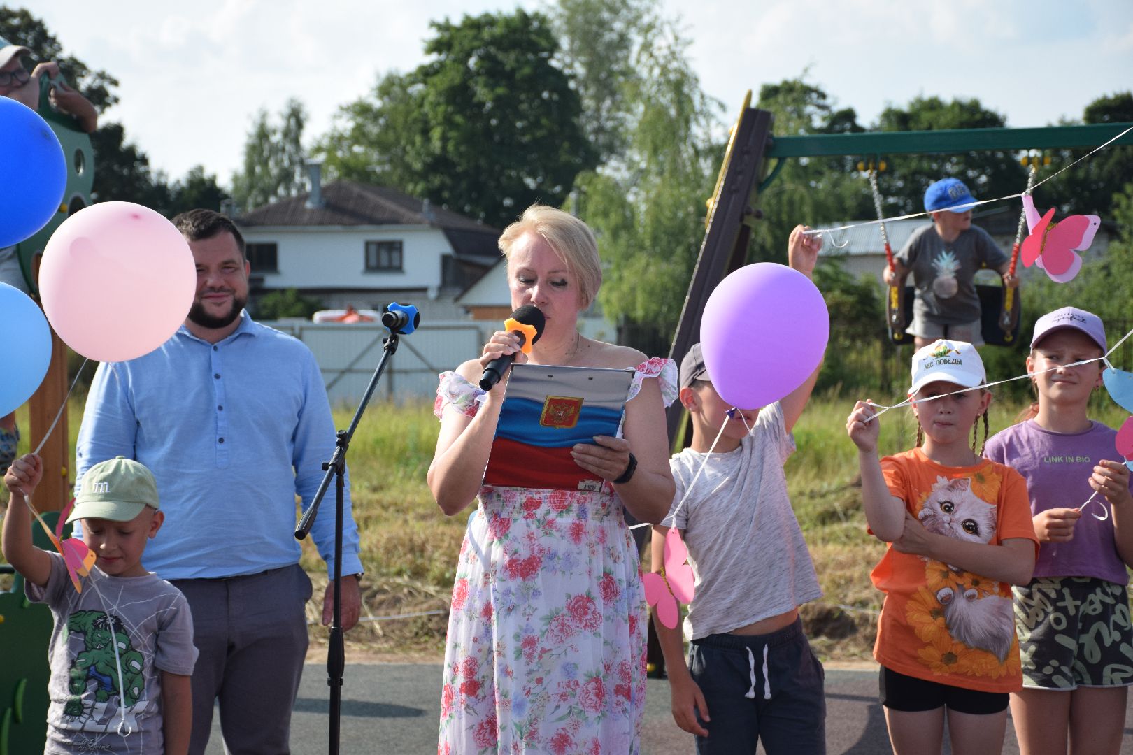 Павловский Посад, городской округ Павловский Посад, благоустройство, дети, люди, деревня, площадка, игры