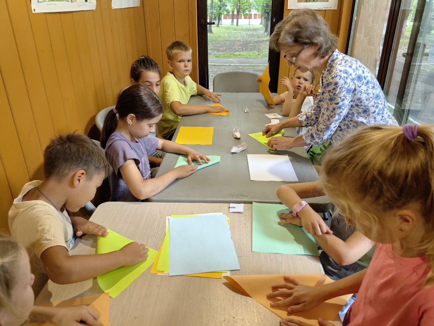 Мастер-класс, каноэ, картон, оригами, дети, парк