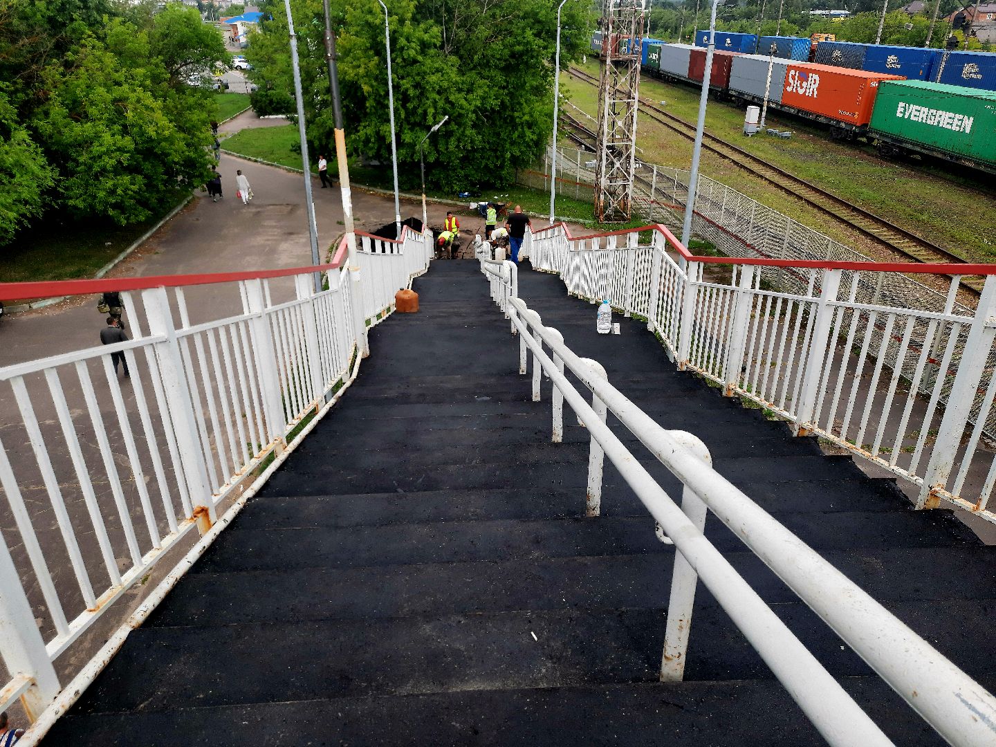 #Шатура, #пешеходный_мост, #ремонт_моста, #железная_дорога, #РЖД