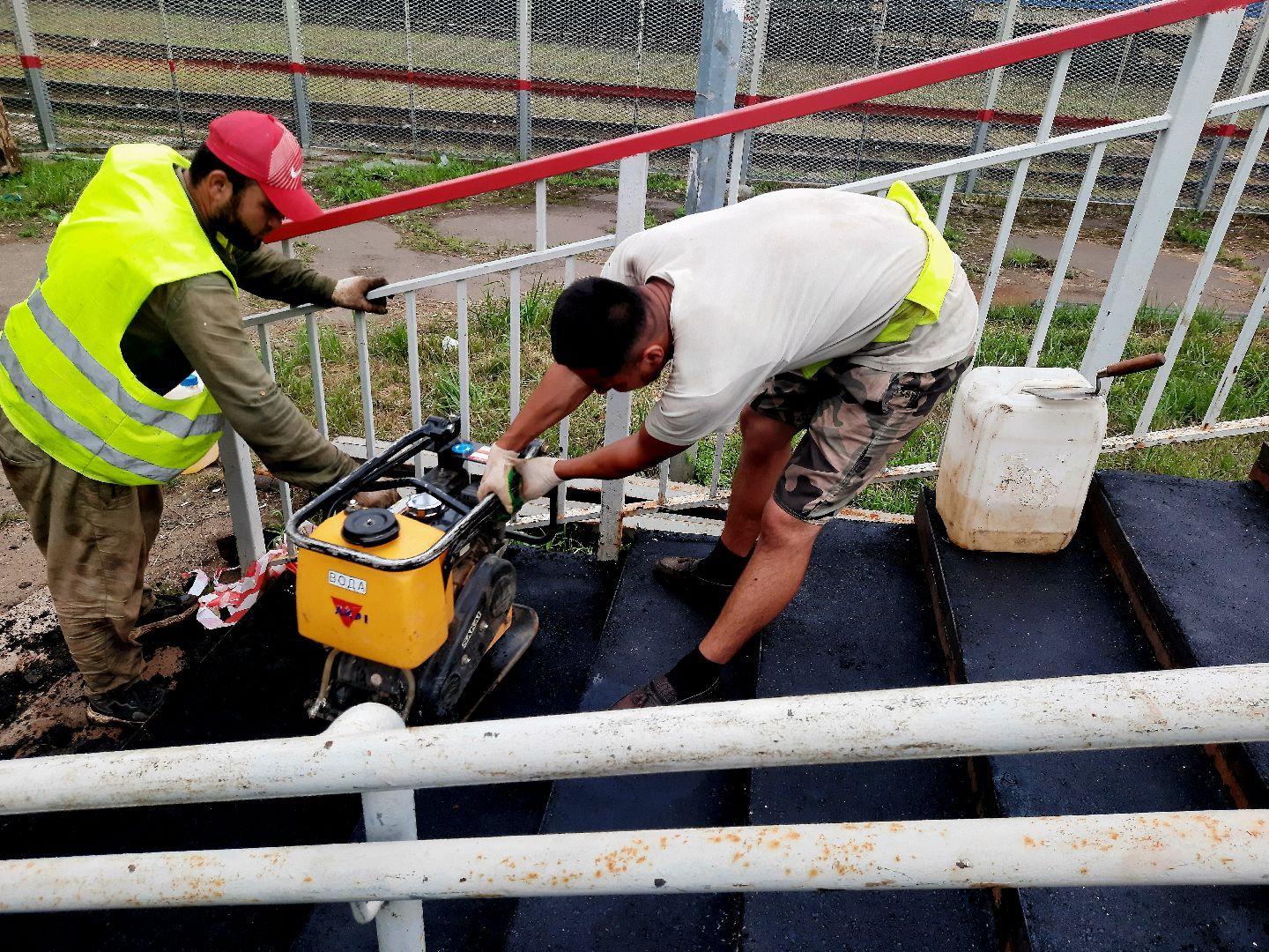 #Шатура, #пешеходный_мост, #ремонт_моста, #железная_дорога, #РЖД