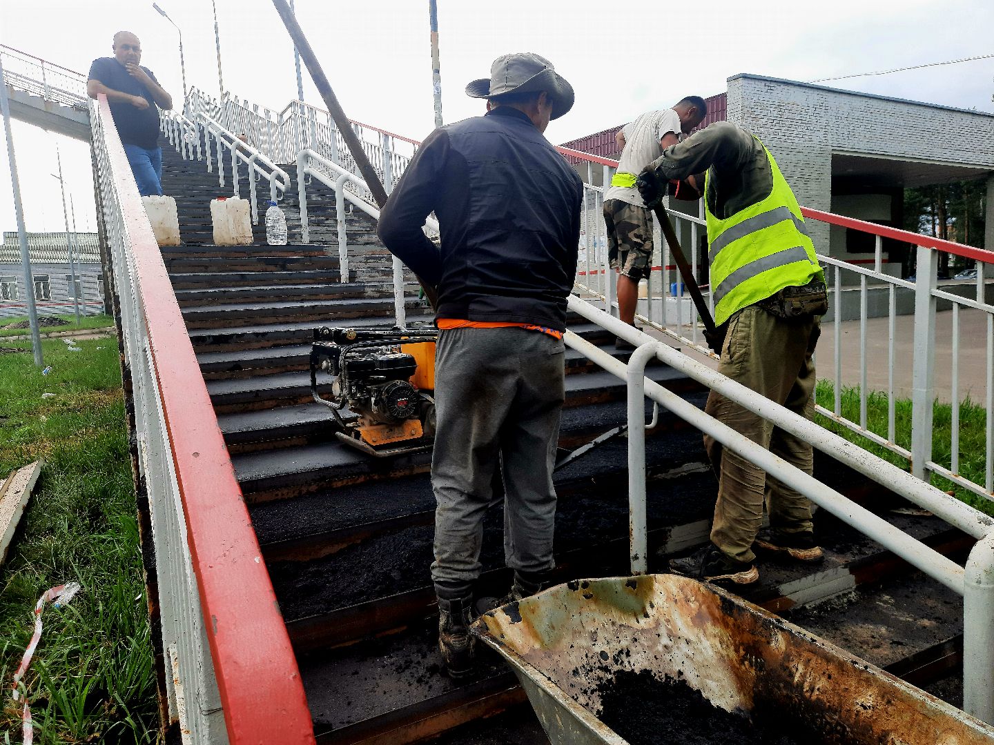 #Шатура, #пешеходный_мост, #ремонт_моста, #железная_дорога, #РЖД