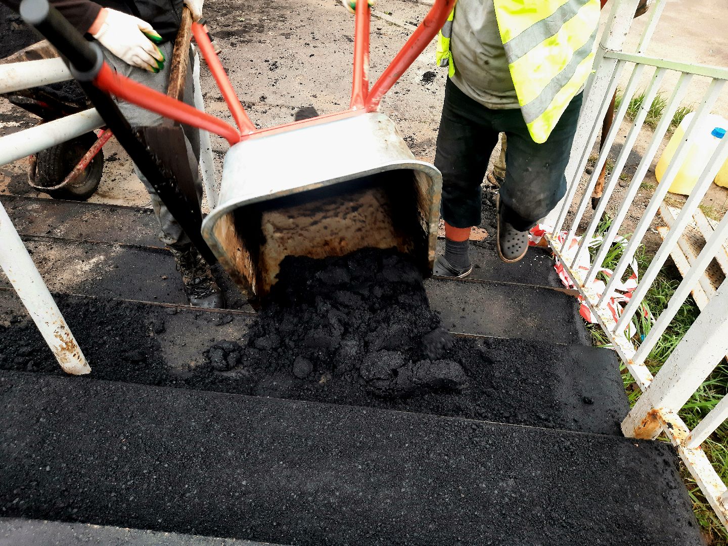 #Шатура, #пешеходный_мост, #ремонт_моста, #железная_дорога, #РЖД