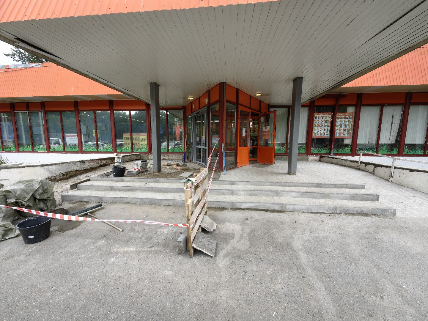 Ремонт, магазин, лестница, покрытие