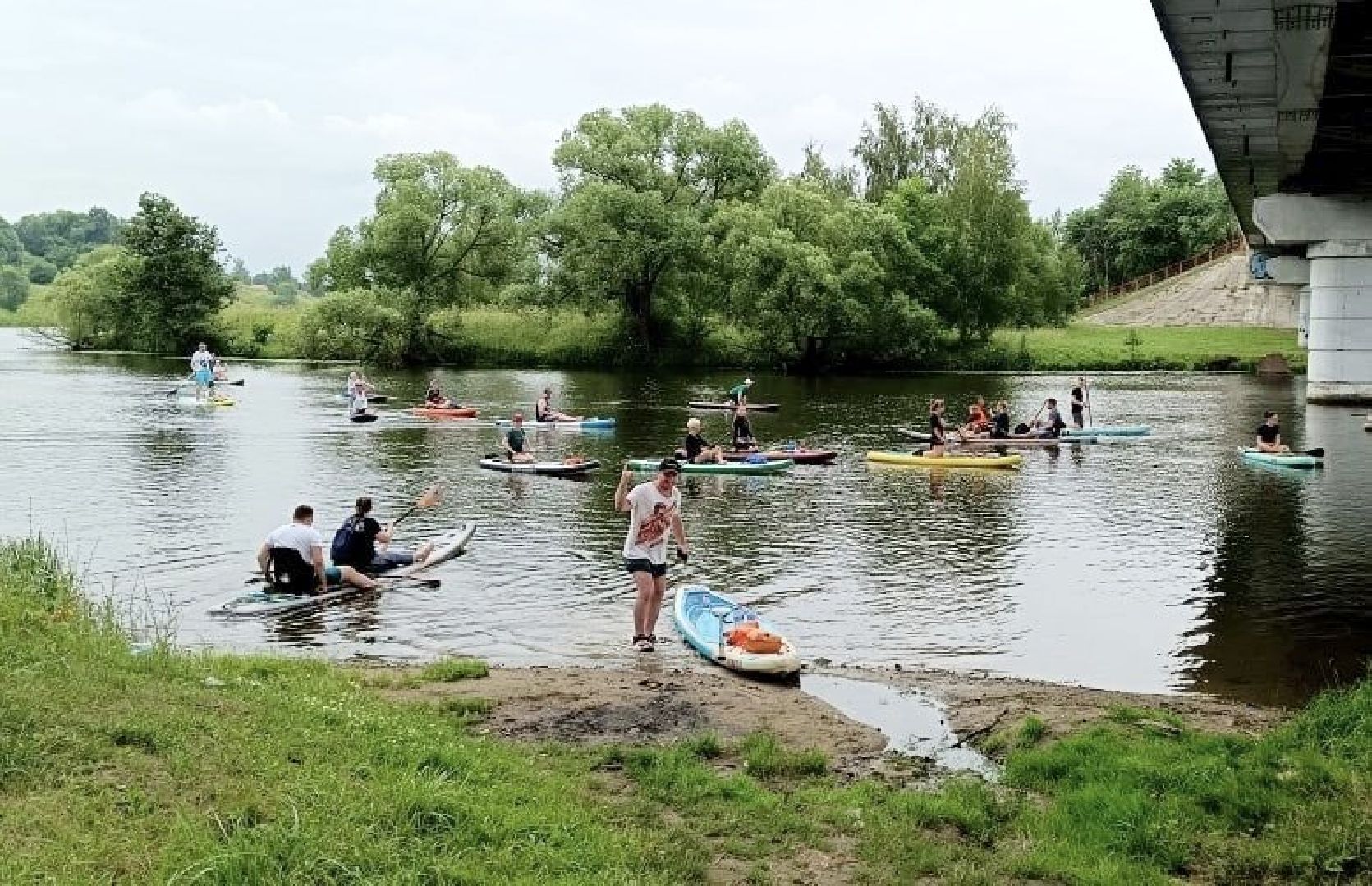 Домодедово, сплав, сапборд, река Пахра, экскурсия