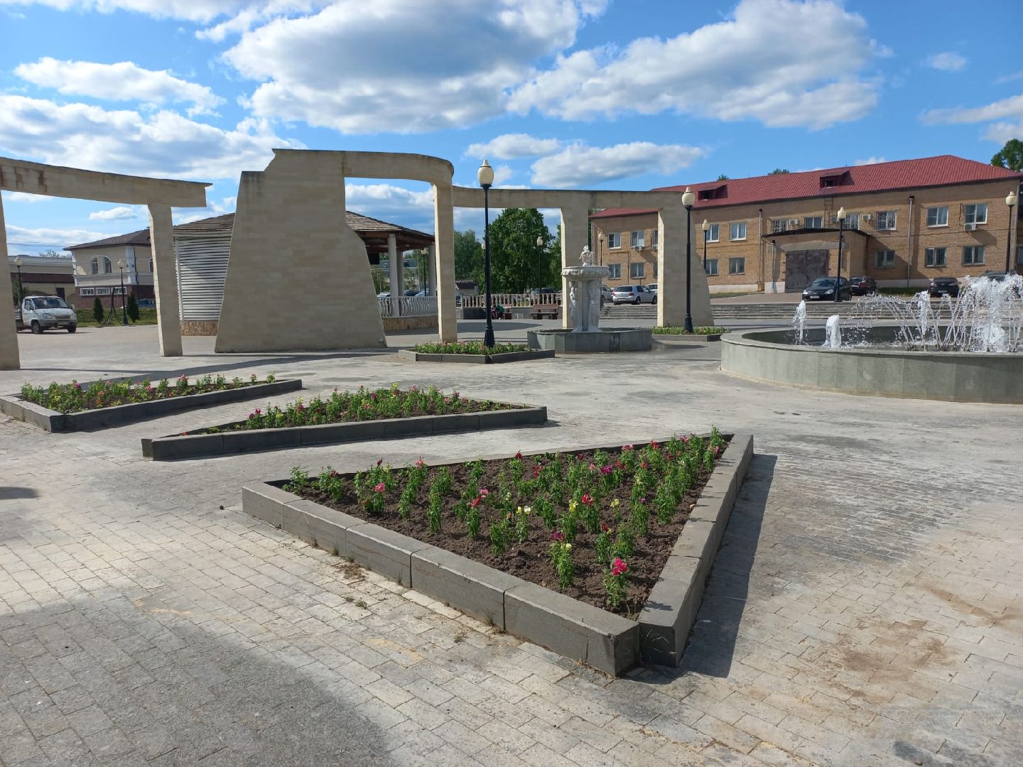 Шаховская, цветы, клумбы, посадка