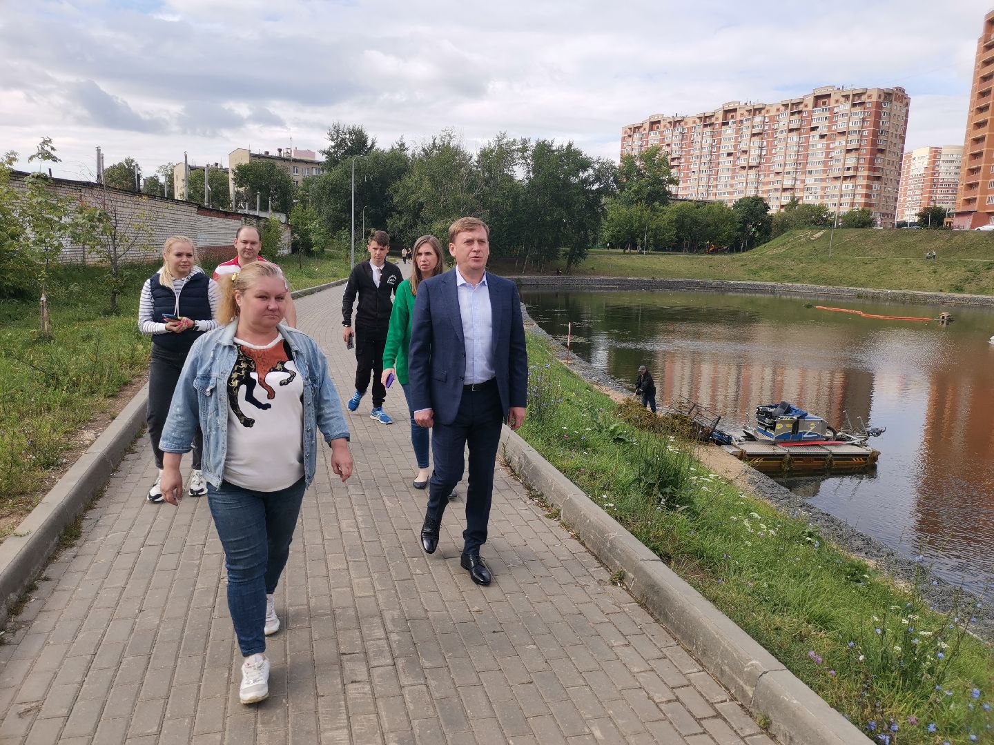 уборка мусора, пруд, мкрн Южный, Котельники