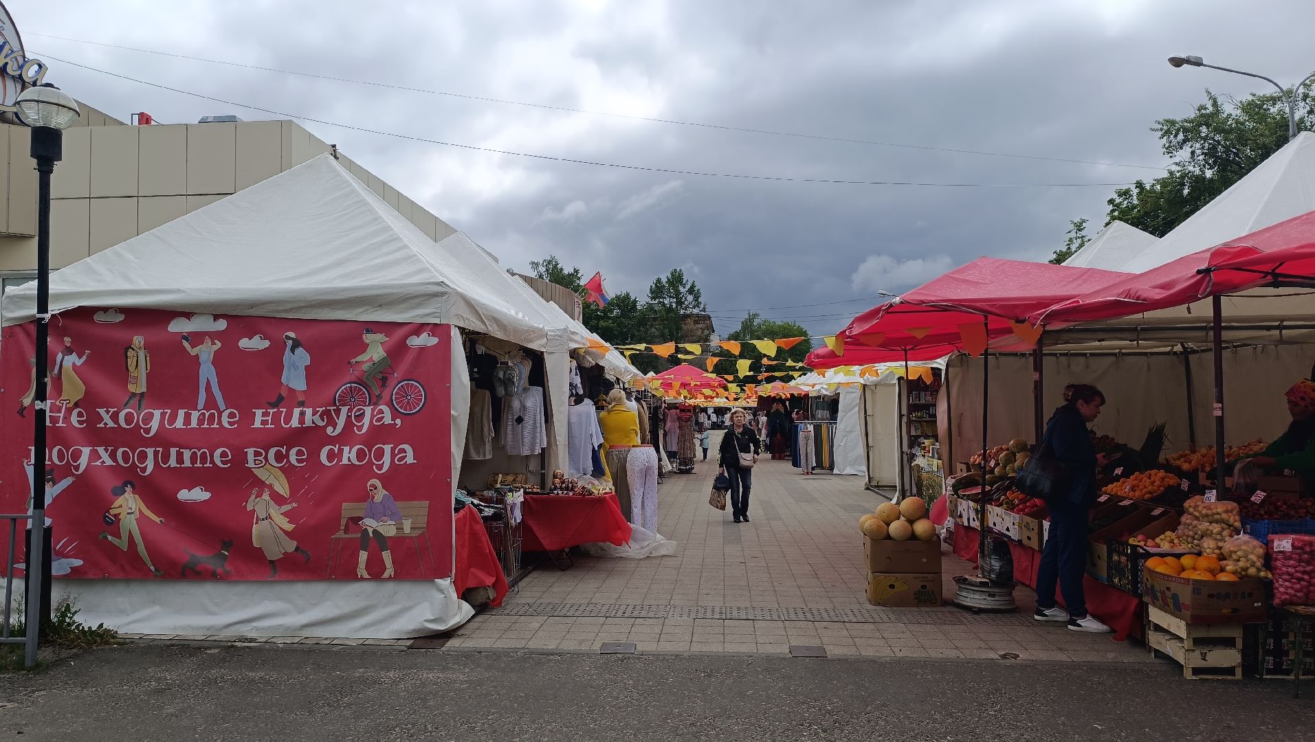 Лобня, ярмарка, покупки