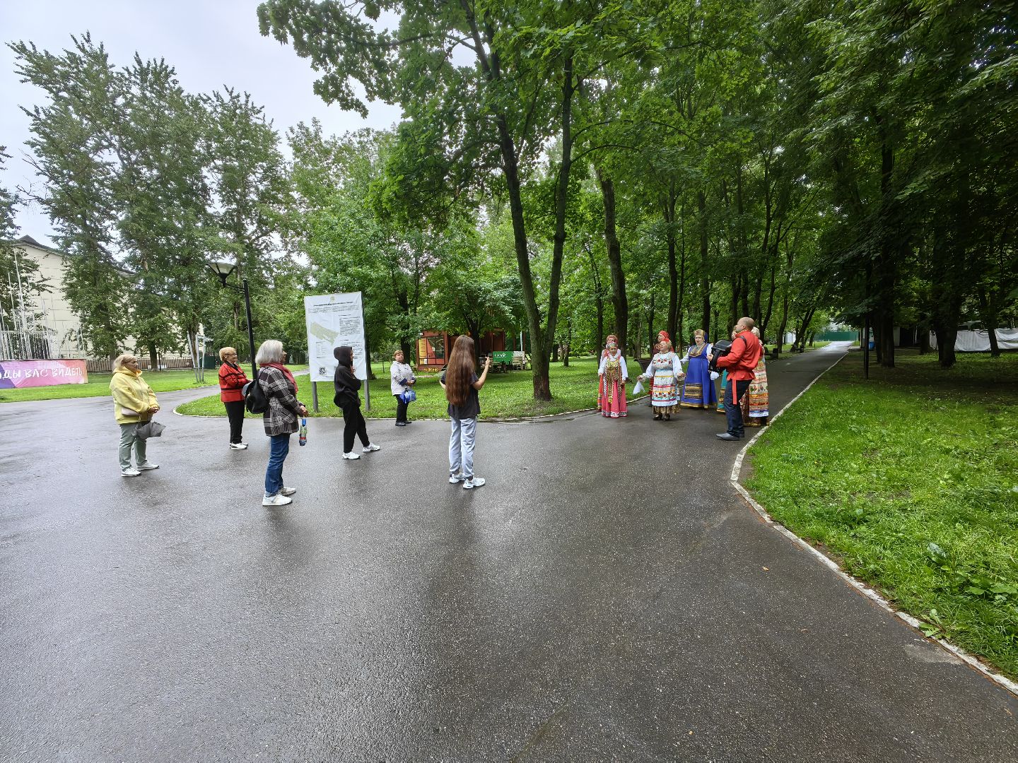 Коллектив, песня, хор, концерт, парк