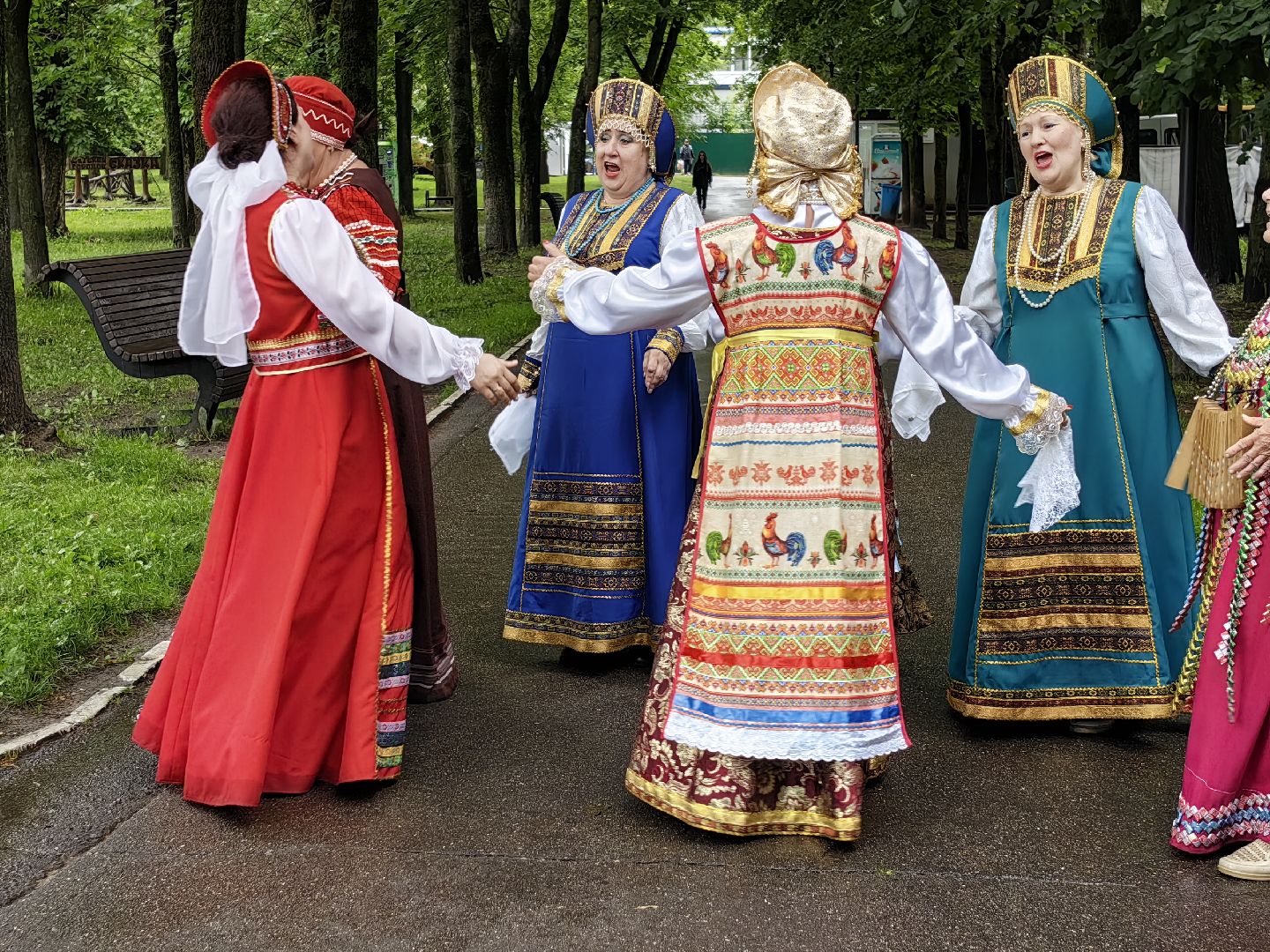 Коллектив, песня, хор, концерт, парк