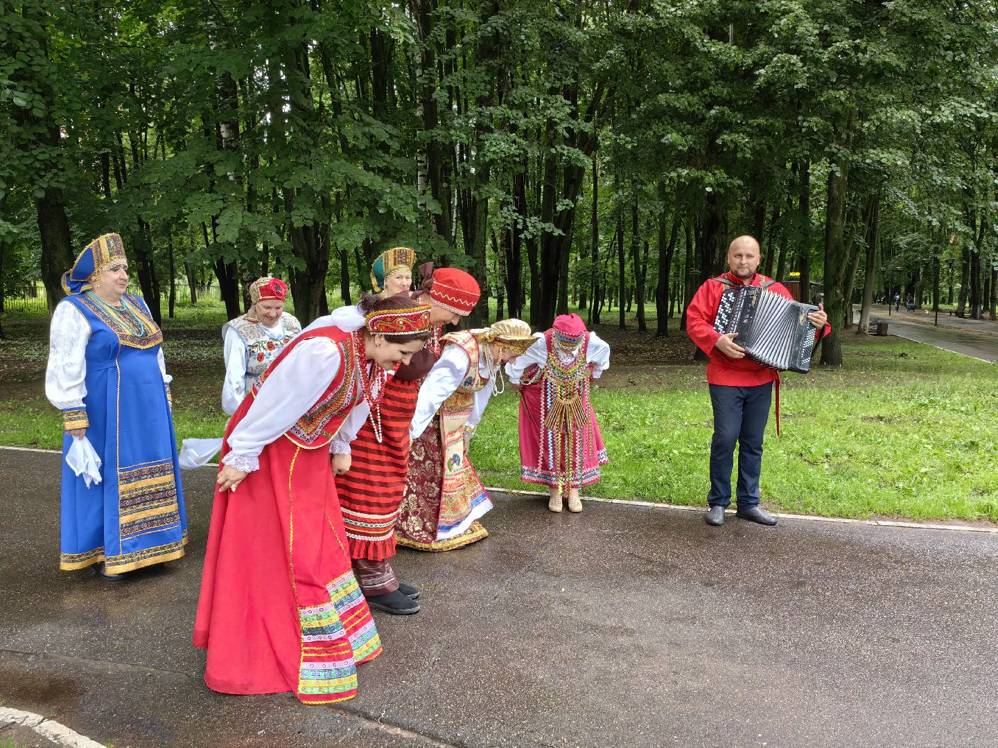 Коллектив, песня, хор, концерт, парк