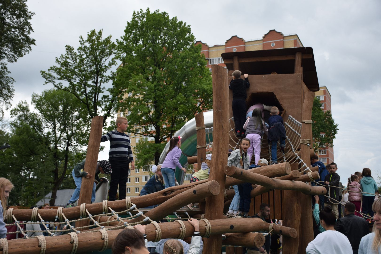 Павловский Посад, городской округ Павловский Посад, Дубрава, парк, благоустройство, дети, сквер, площадка, горка