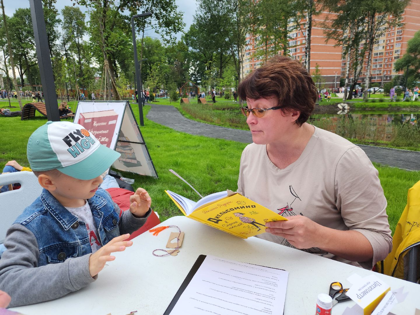 Павловский Посад, городской округ Павловский Посад, библиотека, книги, веранда, Дубрава, парк, природа