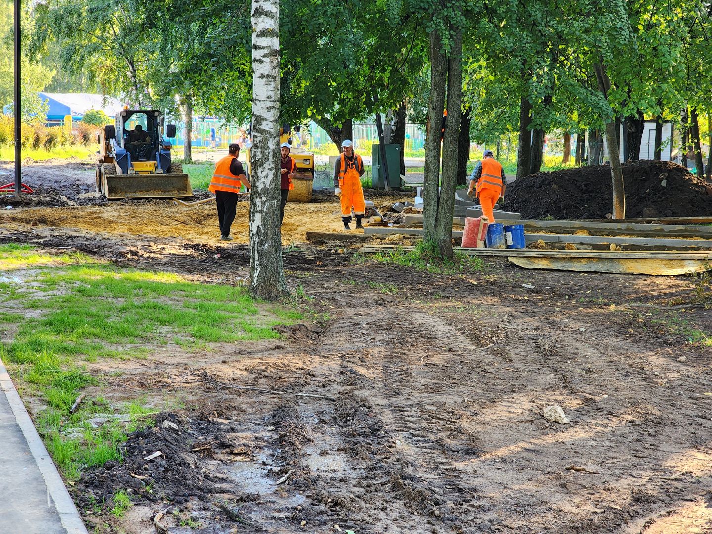 Долгопрудный, парки, реконструкция, Центральный парк, ЖКХ, благоустройство, плитка