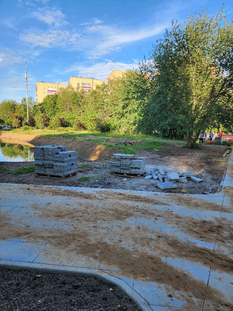 Долгопрудный, парки, реконструкция, Центральный парк, ЖКХ, благоустройство, плитка