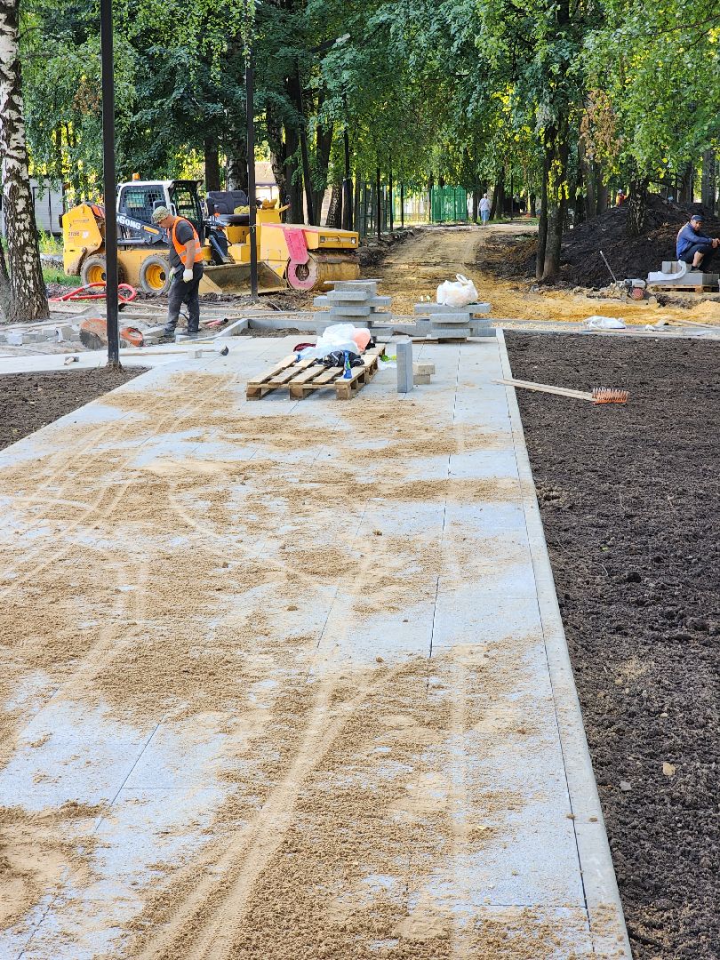 Долгопрудный, парки, реконструкция, Центральный парк, ЖКХ, благоустройство, плитка