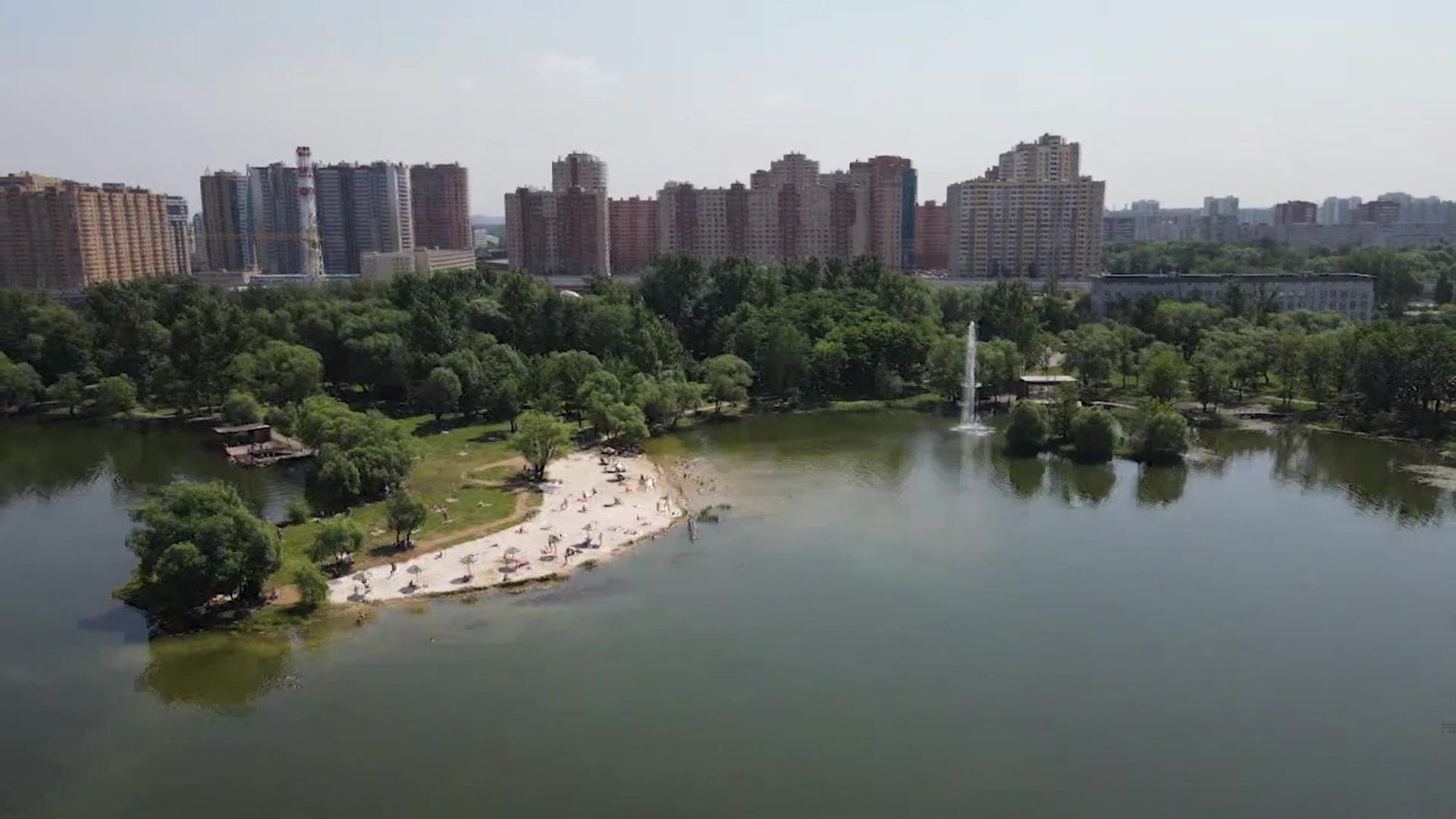 Реутов, Фабричный пруд, парк, фонтан