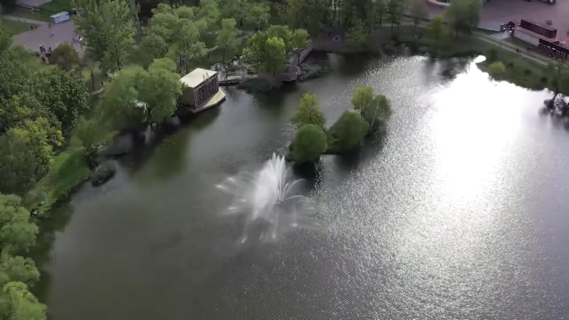 Реутов, Фабричный пруд, парк, фонтан