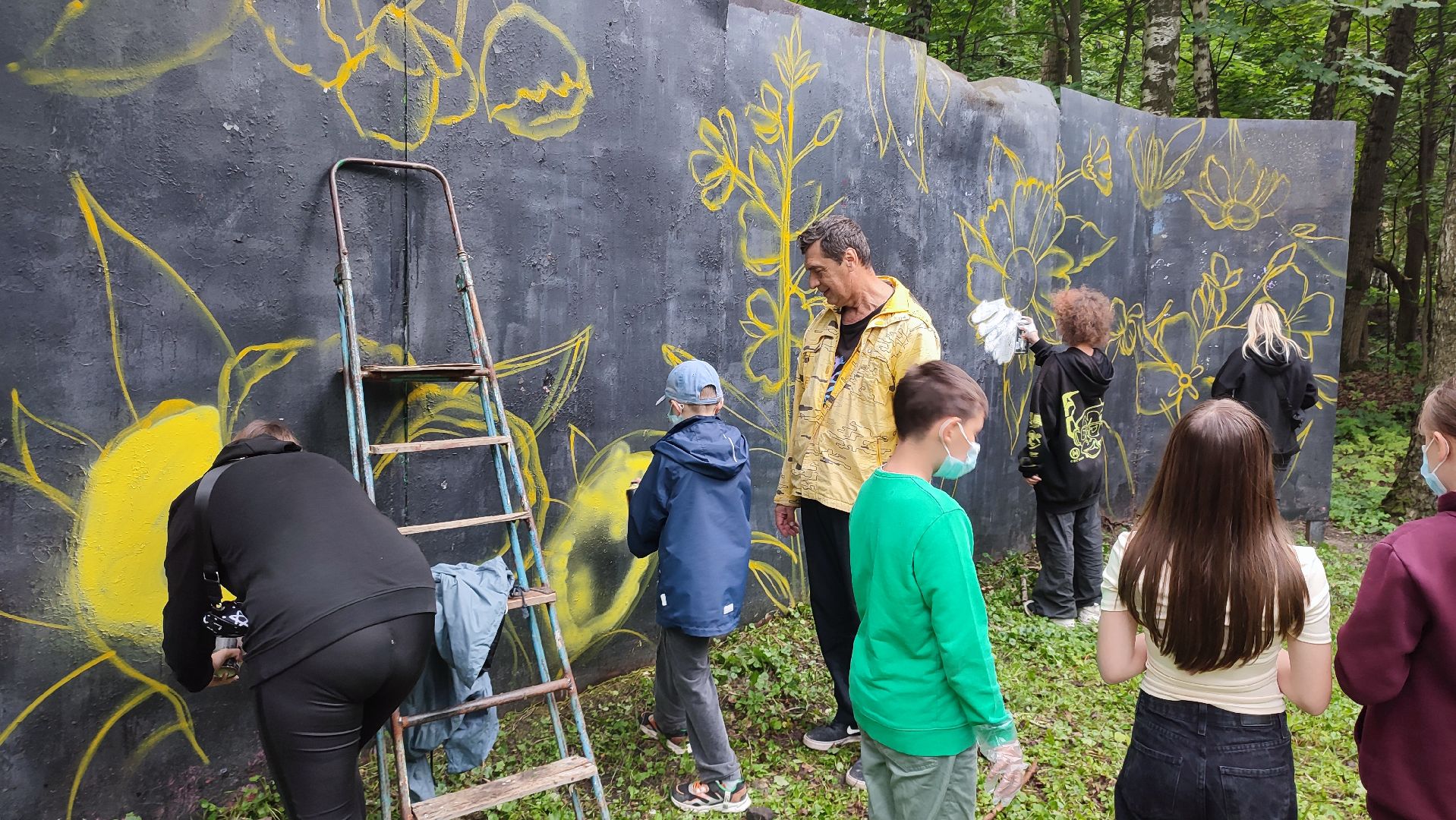 Кашира, парк, граффити, мастер-класс, цветы, дети