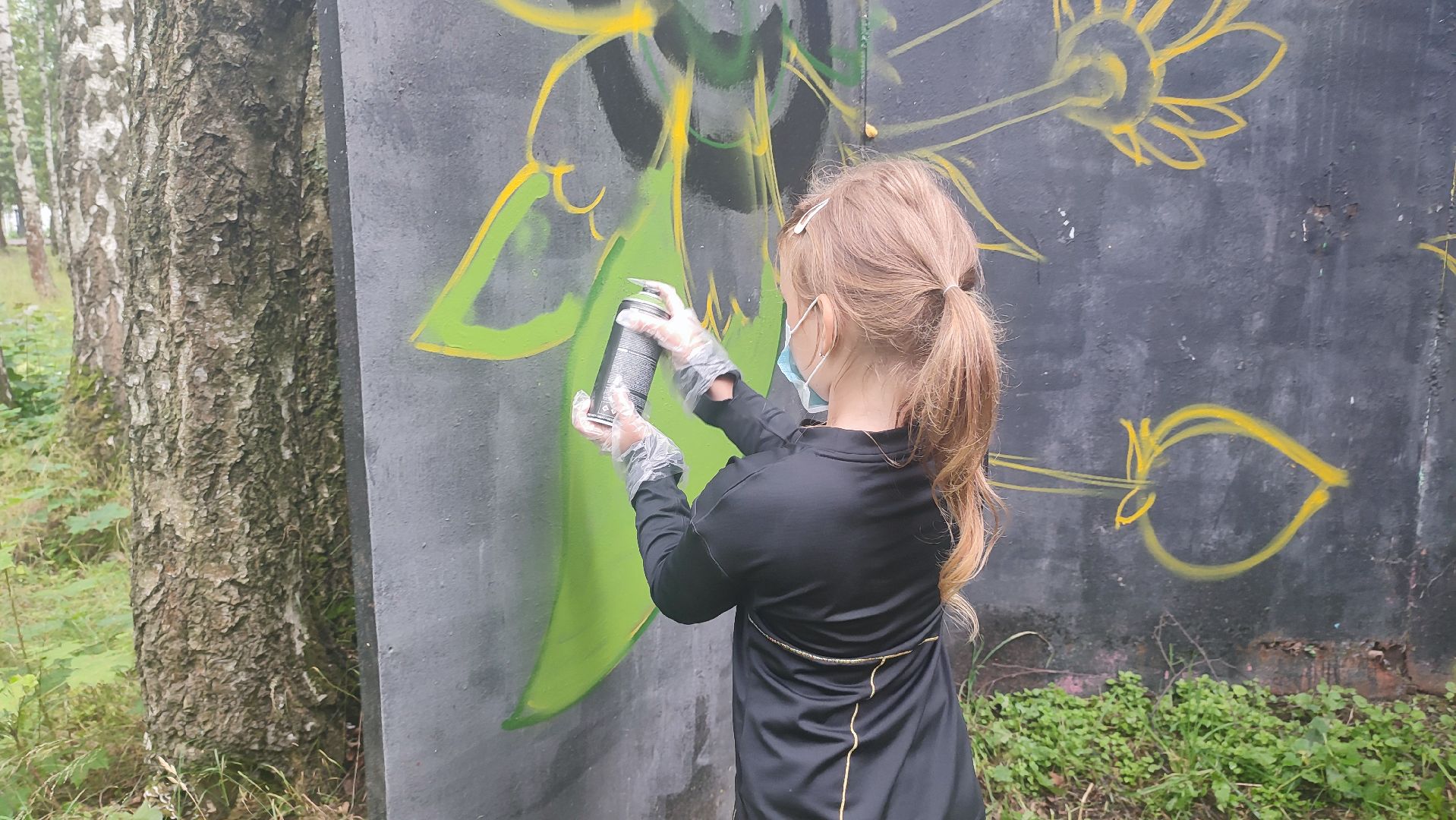 Кашира, парк, граффити, мастер-класс, цветы, дети