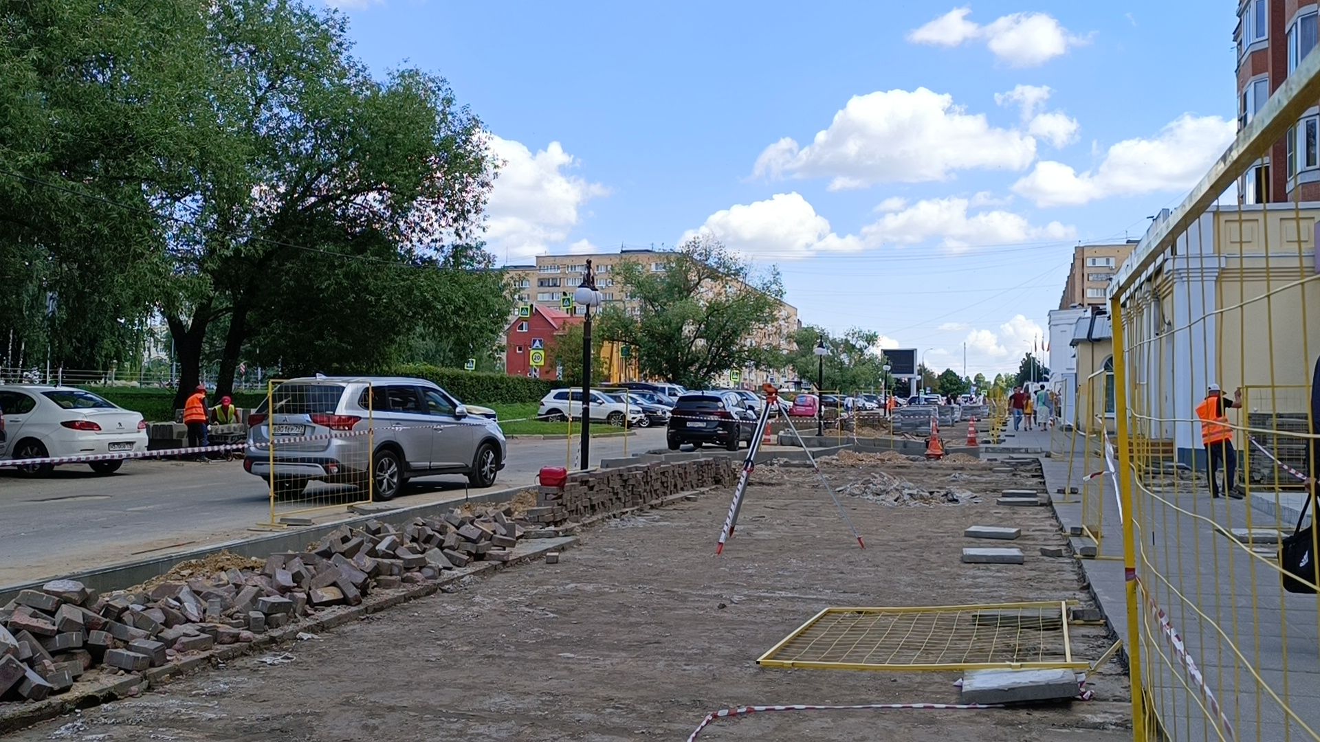 Лобня, плитка, благоустройство