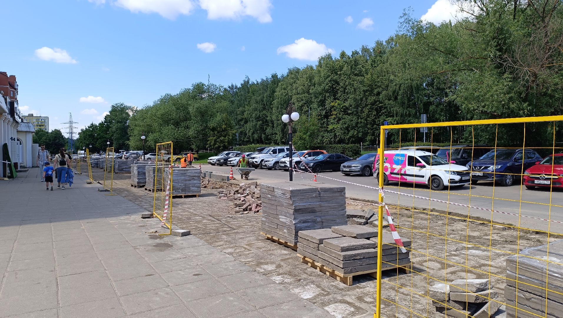 Лобня, плитка, благоустройство