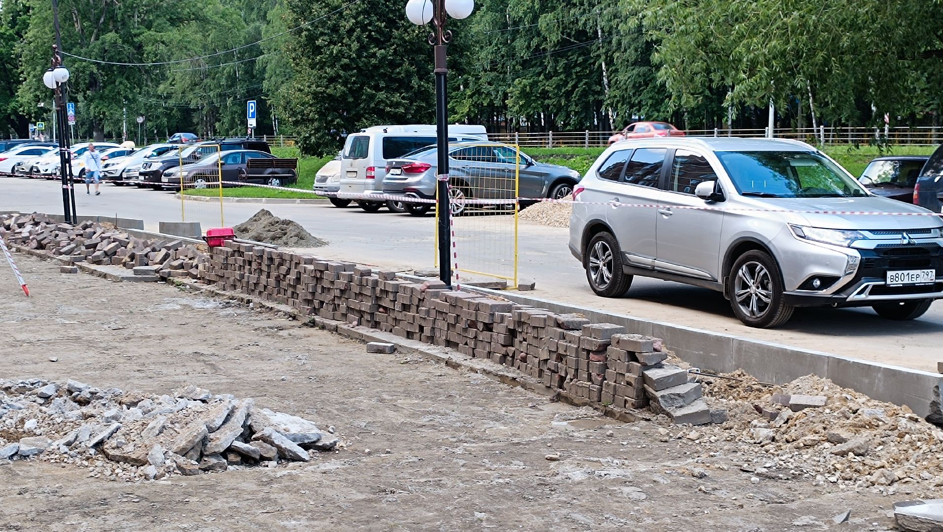 Лобня, плитка, благоустройство