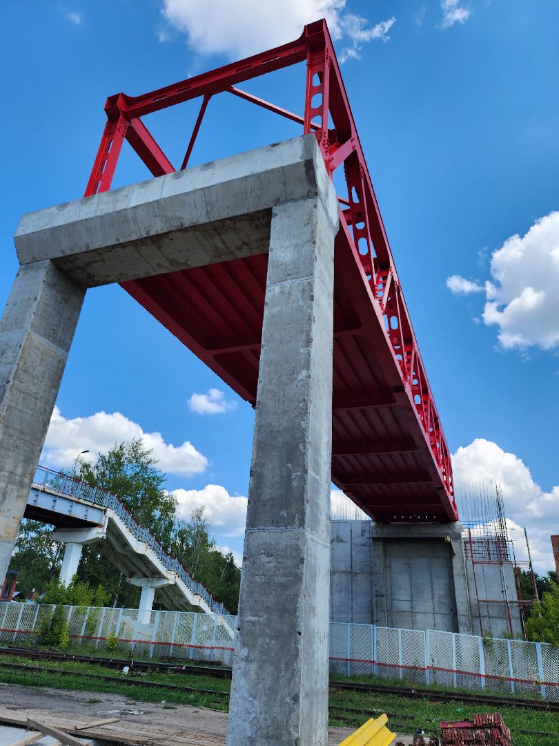 мост, пешеходный переход, железная дорога, строительство, серпухов,