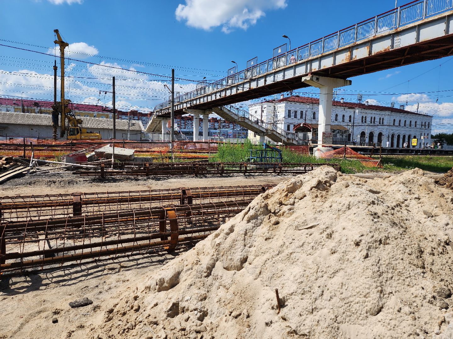 мост, пешеходный переход, железная дорога, строительство, серпухов,