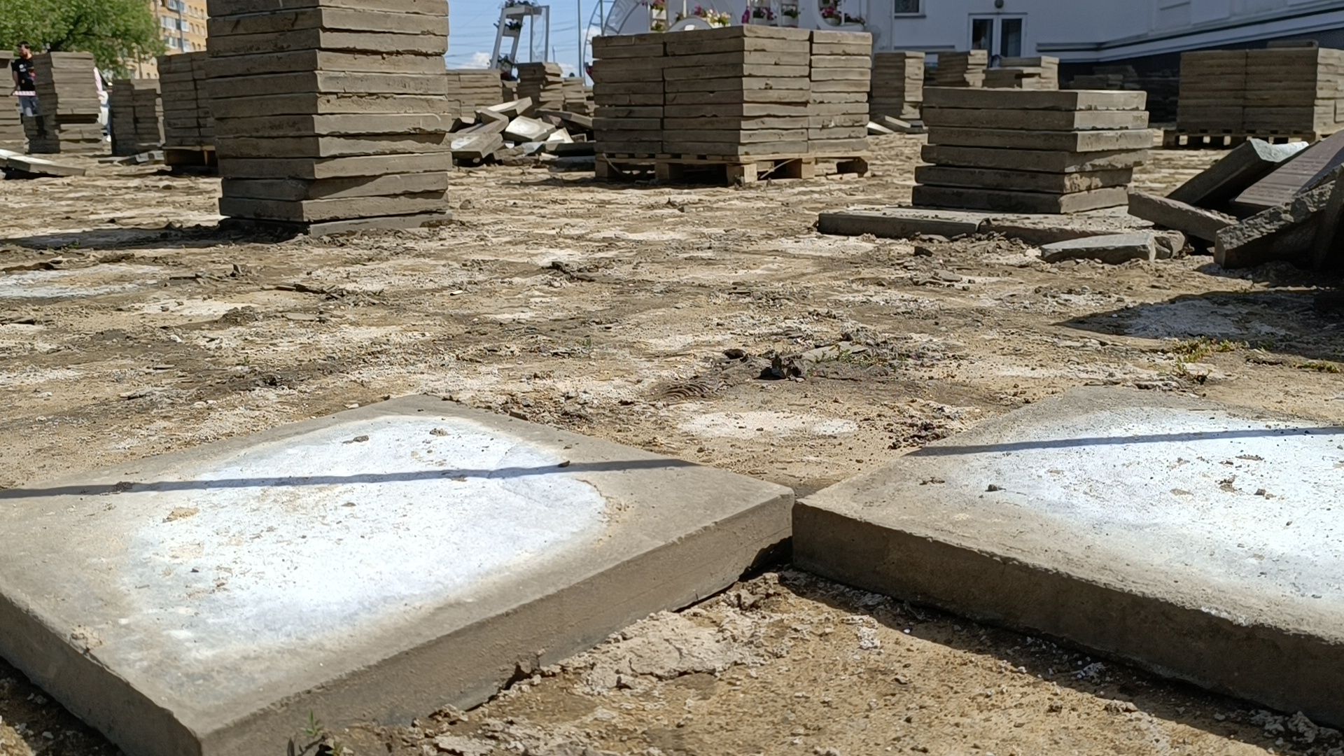 благоустройство, Лобня, плитка