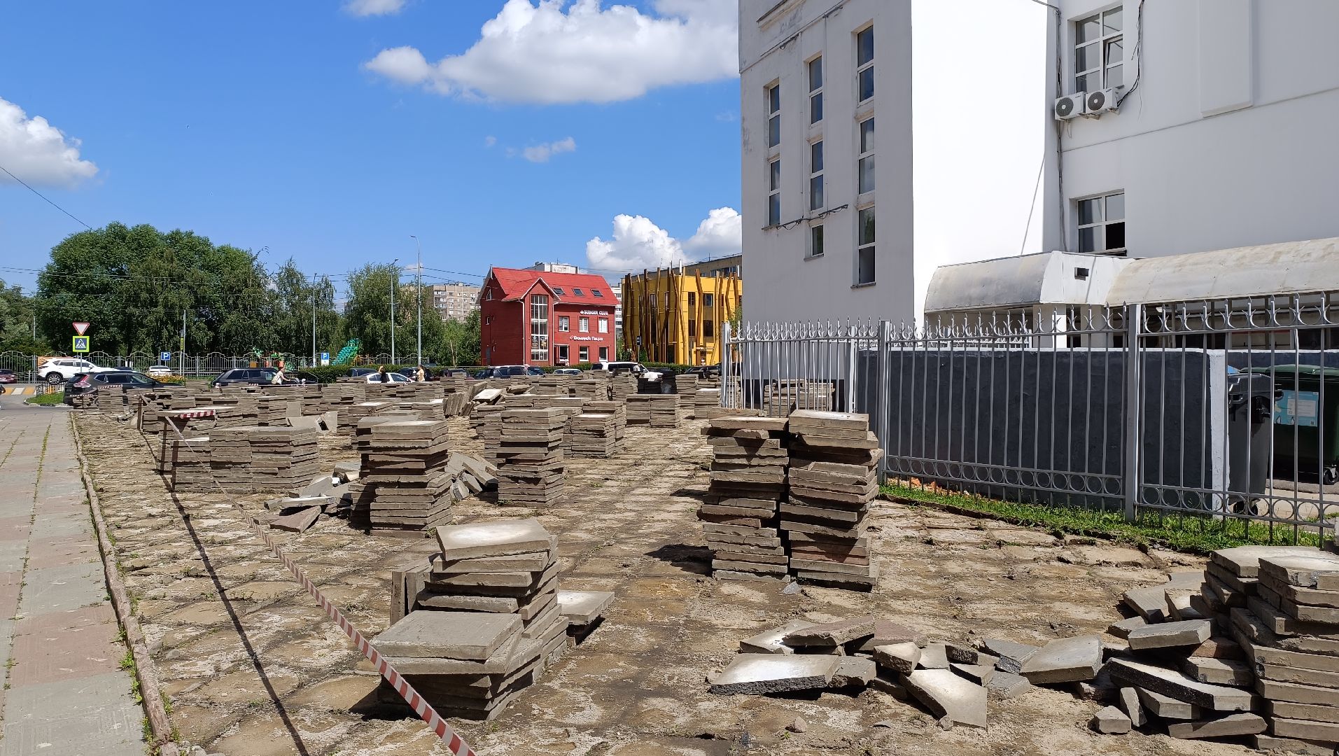 благоустройство, Лобня, плитка