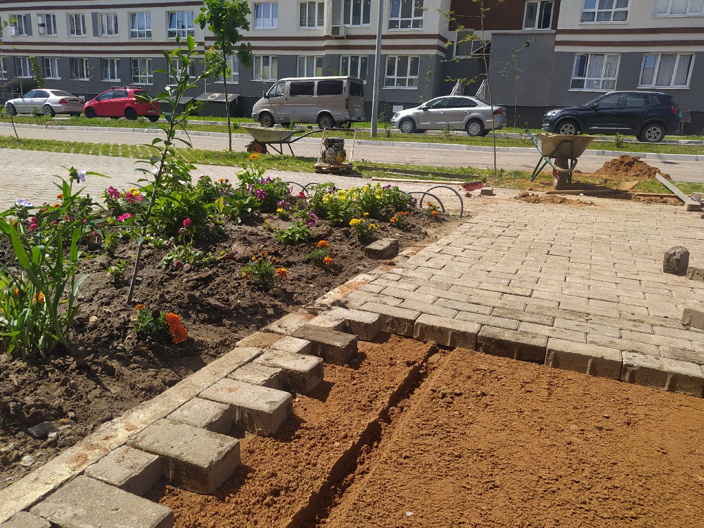 Нахабино, благоустройство, брусчатка