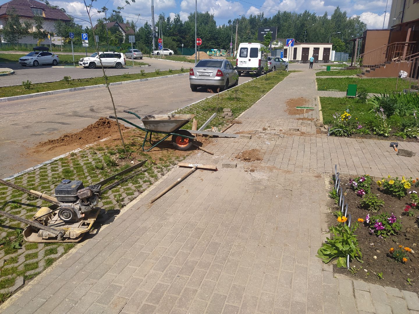 Нахабино, благоустройство, брусчатка