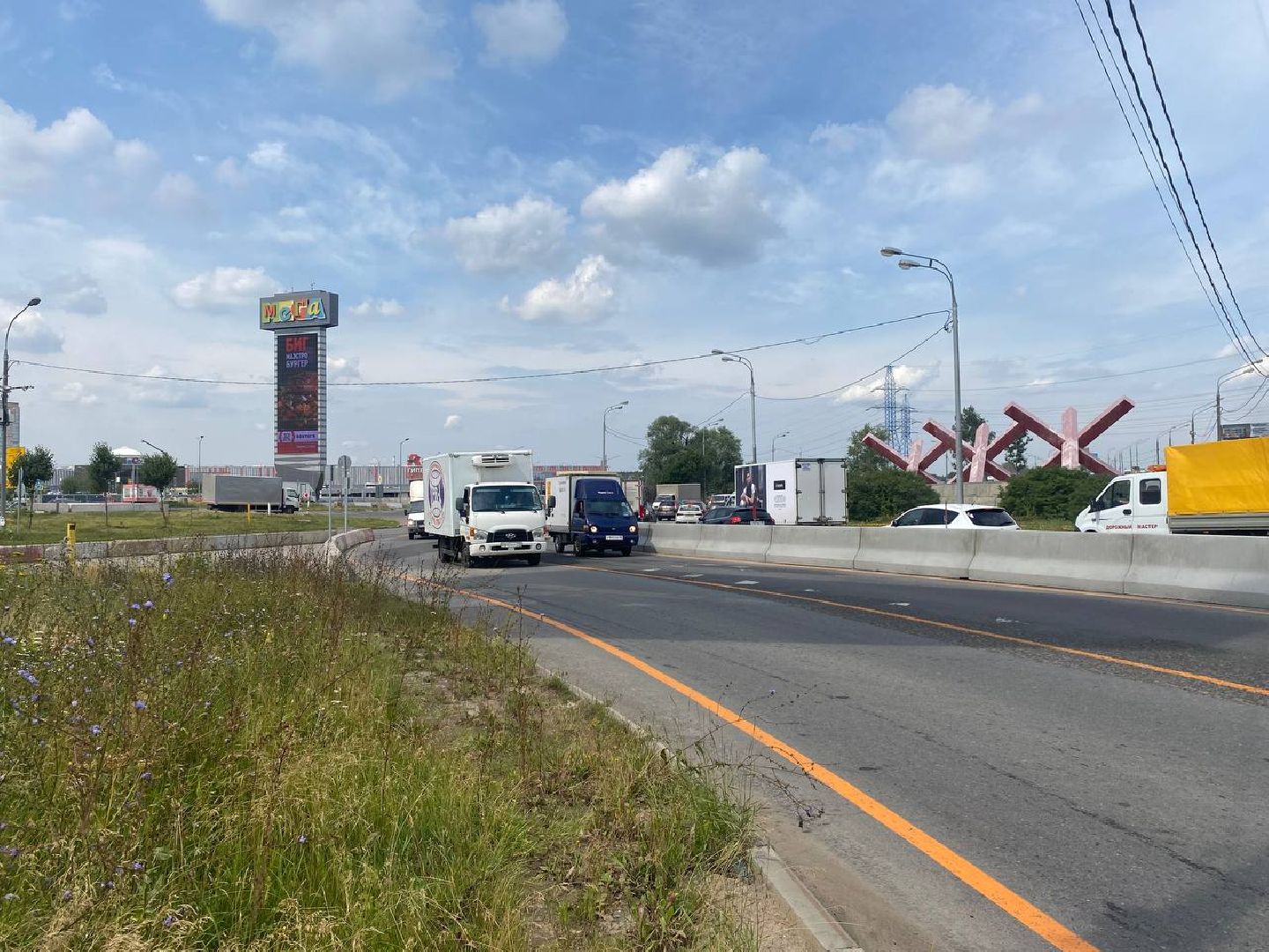 Химки, дорога, эстакада, строительство, движение