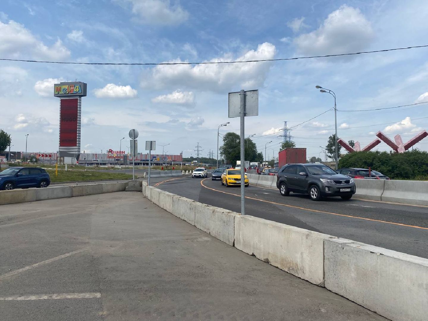 Химки, дорога, эстакада, строительство, движение