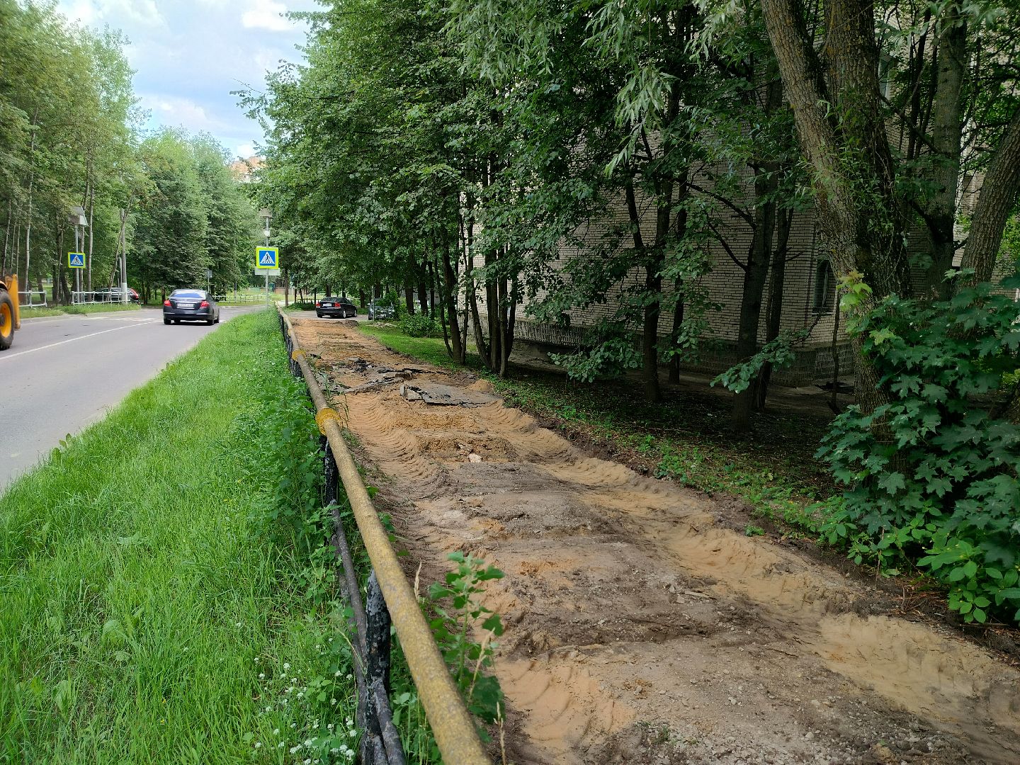 пешеходная зона, благоустройство, Протвино, строительство, бордюры