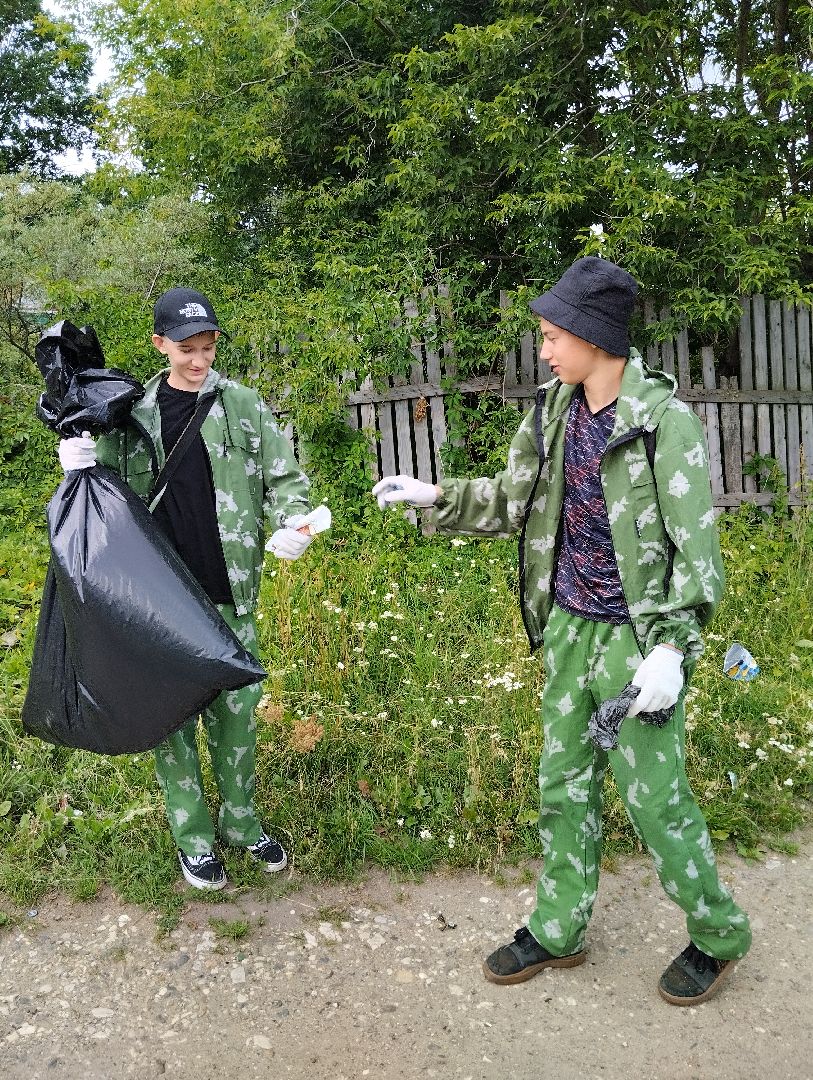 Трудовые отряды, благоустройство, уборка, Обухово, Богородский городской округ