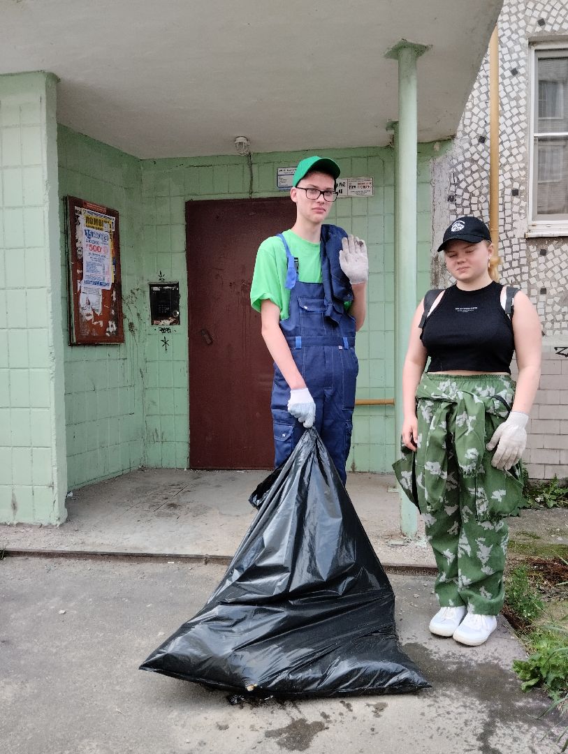Трудовые отряды, благоустройство, уборка, Обухово, Богородский городской округ