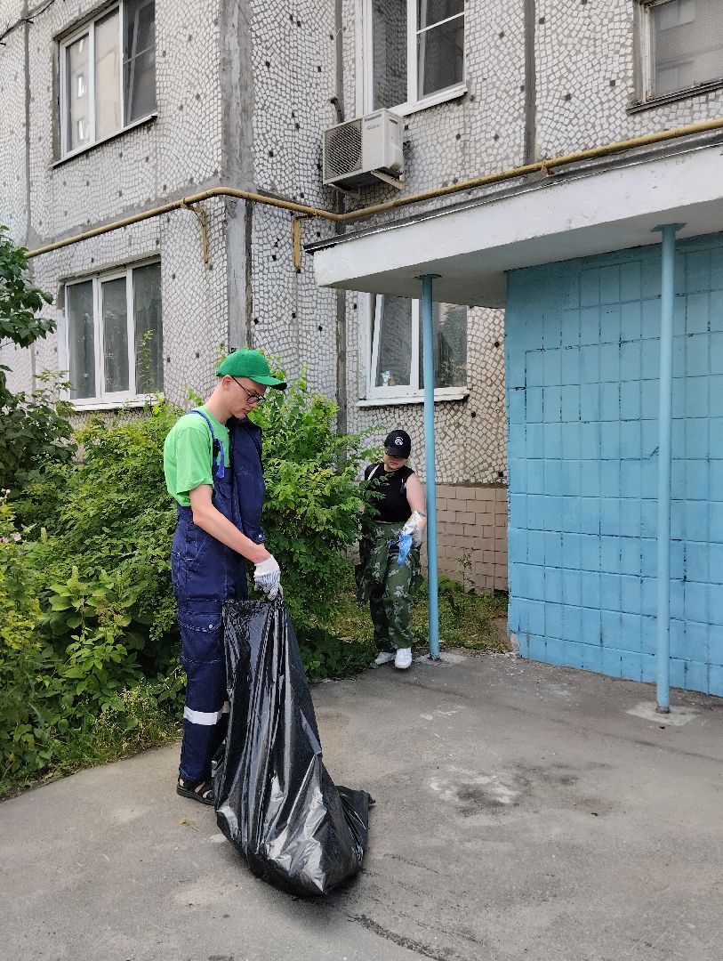 Трудовые отряды, благоустройство, уборка, Обухово, Богородский городской округ