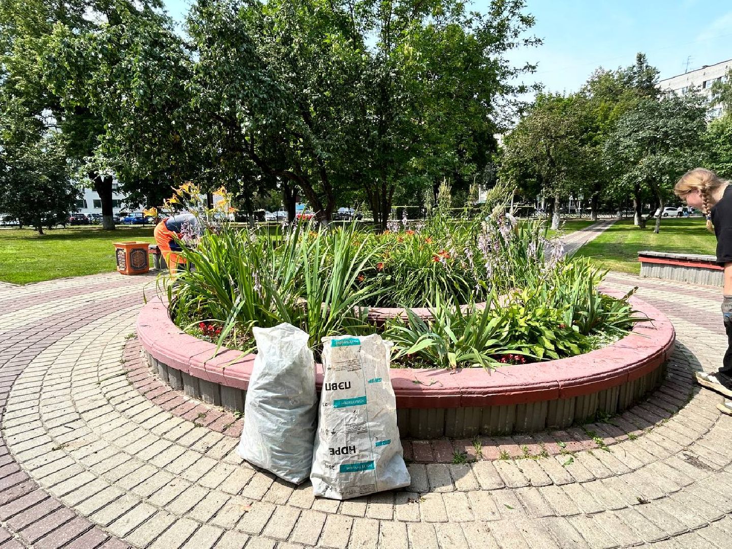 Подольск, подростки, благоустройство, клумбы, цветы, подработка