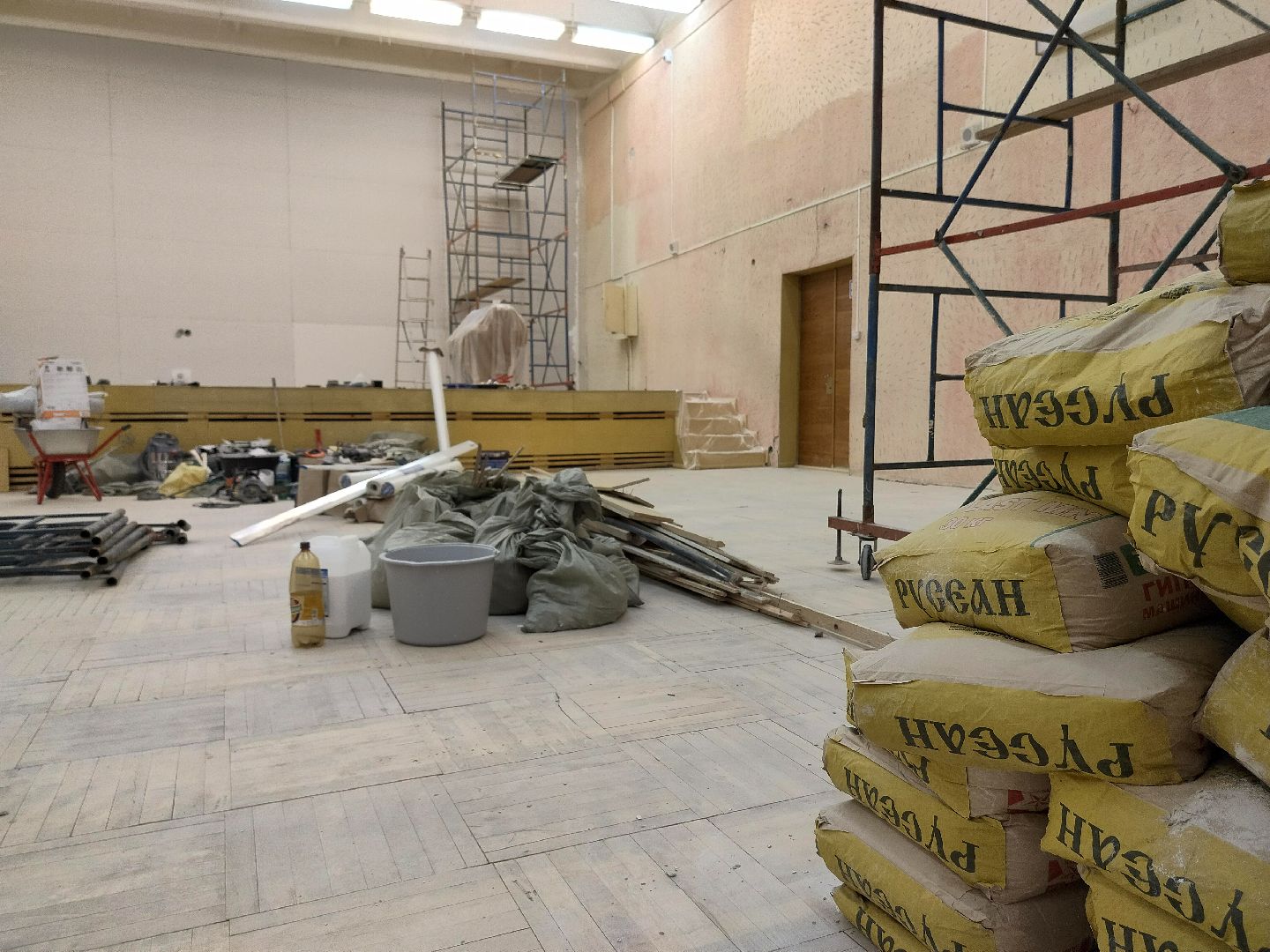 актовый зал, школа, капрремонт, МБОУ СОШ 3, строительство, Протвино