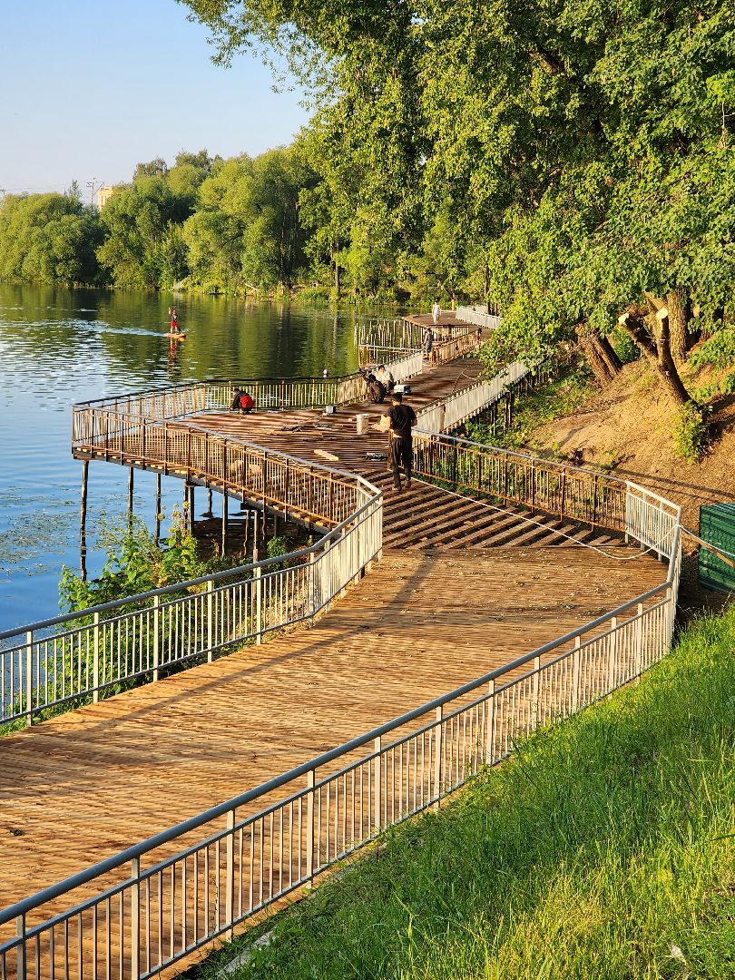 Долгопрудный, набережная, Котовский залив, амфитеатр, парапет