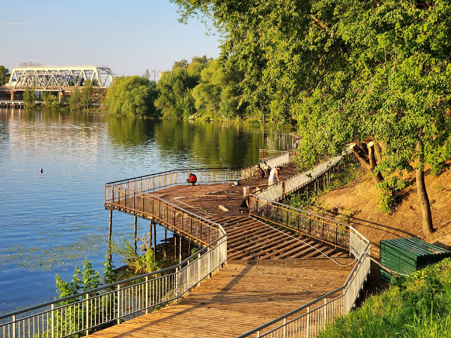Долгопрудный, набережная, Котовский залив, амфитеатр, парапет